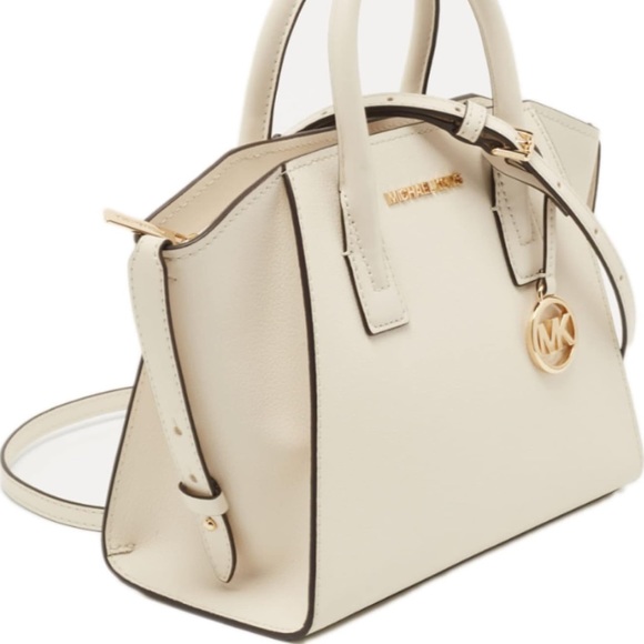 MICHAEL KORS
Avril Small Leather Top-Zip Satchel
COLOR: Light Cream 
NWT - Picture 3 of 4